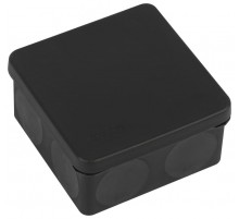 Распаячная коробка  KOR-100-100-50-9g-2MP-B двухкомпонентная HF стойкая к УФ 100х100х50мм черная прямой монтаж IP67 KOR-100-100-50-9g-2MP-B  Б0062770