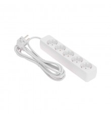 Удлинитель 5 гнезд, 3м, 3х0,75мм, с/з, белый  13-4212  PROconnect