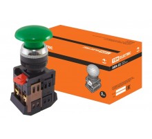 Кнопка AEА-22 "Грибок" зеленый d22мм 1з+1р   SQ0704-0016  TDM