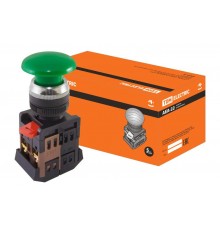 Кнопка AEА-22 "Грибок" зеленый d22мм 1з+1р   SQ0704-0016  TDM