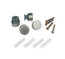 Зеркалодержатель d17 мм без сверления, никель матовый (комплект) - пакет Kr  112586  Tech-KREP