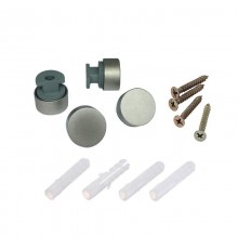 Зеркалодержатель d17 мм без сверления, никель матовый (комплект) - пакет Kr  112586  Tech-KREP