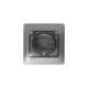 Glossa Платина Розетка с заземлением со шторками с крышкой IP44 (в сборе)  GSL001248  SE
