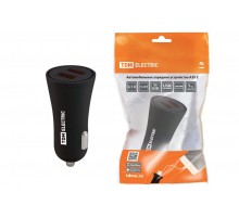 Автомобильное зарядное устройство, АЗУ 2, 2,1 А, 2 USB, черный,  SQ1810-0202  TDM