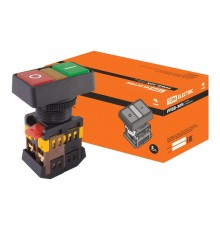 Кнопка РPВВ-30N "I-0" d30мм неон/230В 1з+1р   SQ0704-0026  TDM