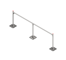 Опорная конструкция для гор. прямоуг. воздуховодов  TECHNORAPTOR STEELFOOT 3000х1000  KM-TR-STF-SSHRAD-3000-1000  КМ - профиль