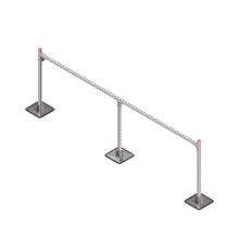 Опорная конструкция для гор. прямоуг. воздуховодов  TECHNORAPTOR STEELFOOT 3000х1000  KM-TR-STF-SSHRAD-3000-1000  КМ - профиль