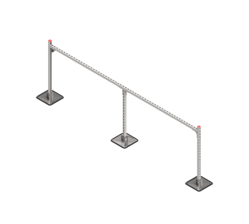 Опорная конструкция для гор. прямоуг. воздуховодов  TECHNORAPTOR STEELFOOT 3000х1000  KM-TR-STF-SSHRAD-3000-1000  КМ - профиль