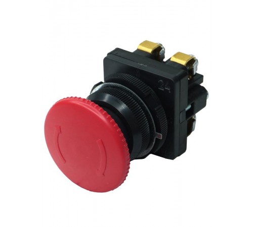 КЕ-201 У2 исп.2, красный, 1з+1р, гриб с фиксацией, IP54, 10А, 660В, выключатель кнопочный (ЭТ)  ET561481  Электротехник