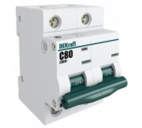 Выключатель автоматический двухполюсный ВА-201 100А D 10кА  13018DEK  DEKraft