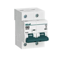 Выключатель автоматический двухполюсный ВА-201 63А C 10кА  13004DEK  DEKraft