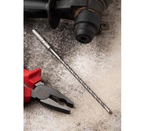 Бур по бетону SDS-plus 6х210 мм (2 резца)(4S спираль) EKF Master  db-6-210-2x4  EKF