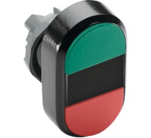 Кнопка двойная MPD3-11B (зеленая/красная) непрозрачная черная ли нза с текстом (ON/OFF)  1SFA611132R1106  ABB