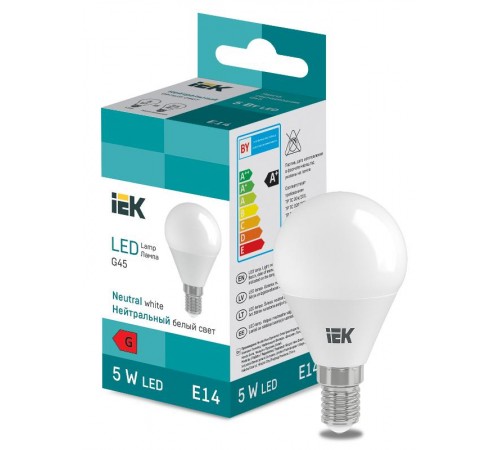 Лампа светодиодная Globe G45 400lm 4000K E14  LL-I-G45-5-230-40-E14  IEK