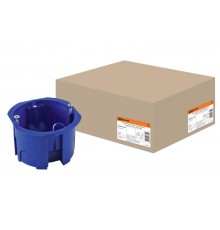 Коробка установочная 65х45 синняя с саморезами  SQ1402-1128  TDM