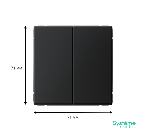 ArtGallery Карбон Выключатель 2-клавишный, сх.5, 10АХ, механизм  GAL001051  SE