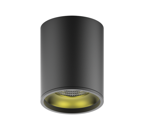 Светильник  Overhead накл цил 12W 900lm 3000K 170-240V IP20 79*100мм черный LED 1/10  HD008  Gauss