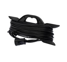 Удлинитель-шнур на рамке ПВС 2х0.75, 30 м, б/з, 6 А, 1300 Вт, IP20, черный (Сделано в России)  11-7103  PROconnect