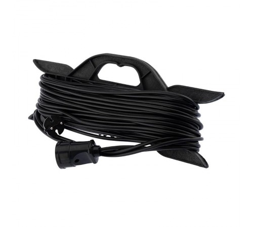 Удлинитель-шнур на рамке ПВС 2х0.75, 30 м, б/з, 6 А, 1300 Вт, IP20, черный (Сделано в России)  11-7103  PROconnect