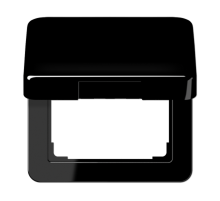 Крышка откидная для штепсельных розеток и изделий с платой 5050 мм; черная  CD590KLSW  Jung