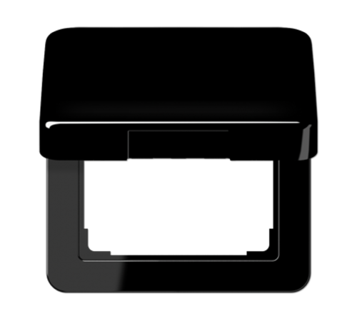 Крышка откидная для штепсельных розеток и изделий с платой 5050 мм; черная  CD590KLSW  Jung