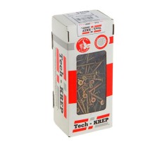 Саморезы универсальные 45х3,5 мм (200 шт) желтые - коробка с окном ( 0,395 кг)  102237  Tech-KREP