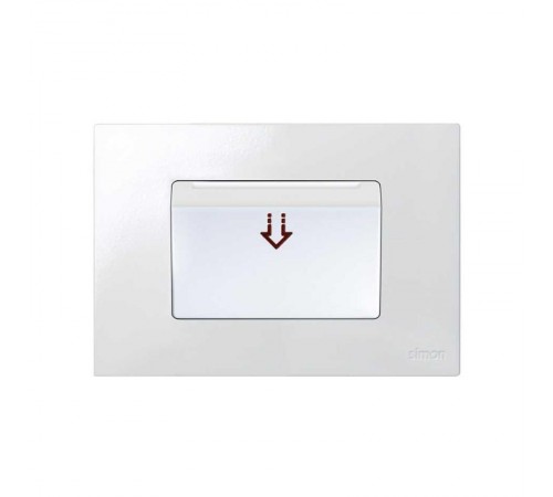 Накладка на выключатель под карточку, S27, белый  27078-30  Simon