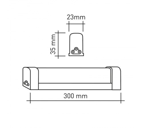 Cветильник светодиодный линейный RED LINE LLED-04-0-40K-004 4Вт 4000K L300мм  Б0056180  ЭРА