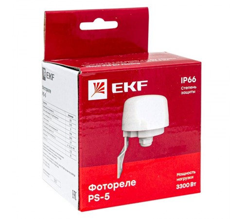 Фотореле PS-5 15А 3300Вт IP66 EKF PROxima   fr-ps-5-15   EKF