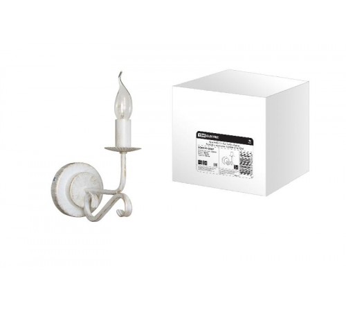 Бра НББ-11-02-1х40 "Аура" белый с золотом 1х40Вт E14  SQ0370-0007  TDM