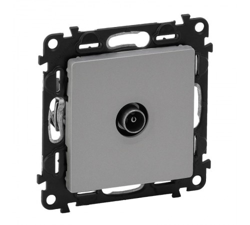 Valena LIFE DIY Алюминий Розетка TV проходная 1,5дБ/14дБ 0-2400 МГц.  753661  Legrand