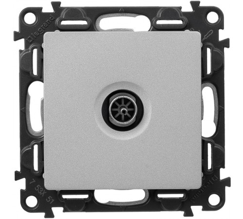 Valena LIFE DIY Алюминий Розетка TV "звезда" 0-2400 МГц.  753651  Legrand