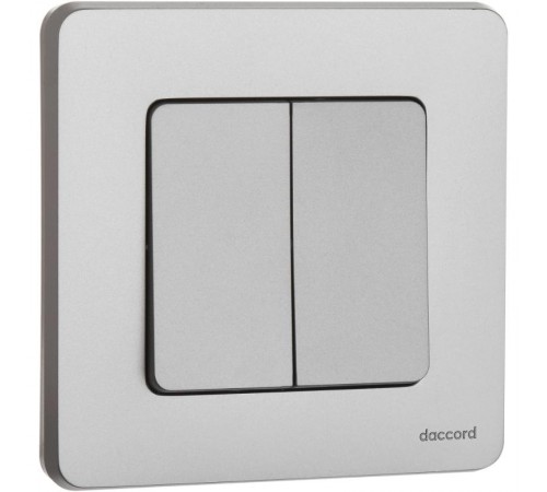 Inspiria Алюминий Выключатель 2-клавишный С/У без рамки  673622  Legrand