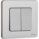 Inspiria Алюминий Выключатель 2-клавишный С/У без рамки  673622  Legrand