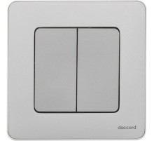 Inspiria Алюминий Выключатель 2-клавишный С/У без рамки  673622  Legrand