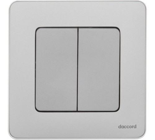 Inspiria Алюминий Выключатель 2-клавишный С/У без рамки  673622  Legrand