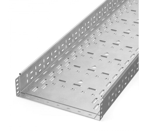 Лоток перфорированный Стандарт INOX (AISI 304) 400х100х3000 (1,0 мм) (3 м/уп)  PR16.2340  Промрукав