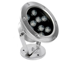 Прожектор светодиодный стационарный,  143*75*170mm, IP68 9W AC24V RGB, LL-824  48468  FERON