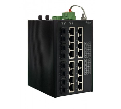 Управляемый промышленный коммутатор Ethernet L3, 16x10/100/1000BaseT, 8x100/1000/2500BaseX SFP  NSETM324T16X08A  SE
