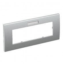 Рамка тройная Modul45 (с полем д/маркировки.,горизонт.,84x185 мм,серебристый) (AR45-BF3 AL)  6119386  OBO Bettermann