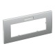 Рамка тройная Modul45 (с полем д/маркировки.,горизонт.,84x185 мм,серебристый) (AR45-BF3 AL)  6119386  OBO Bettermann