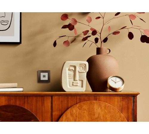 Зарядное устройство USB тип А / тип С - Legrand Etika - 3000мА 15Вт - слоновая кость  672336  Legrand