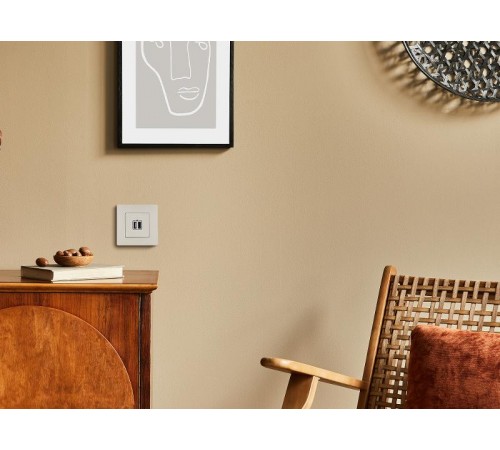 Зарядное устройство USB тип А / тип С - Legrand Etika - 3000мА 15Вт - слоновая кость  672336  Legrand