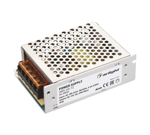 Блок питания ARS-60-12 (12V, 5A, 60W)  025331  Arlight