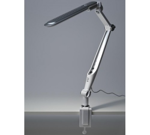 Cветильник настольный  NLED-497-12W-S светодиодный на струбцине и с основанием серебро  Б0052772  ЭРА