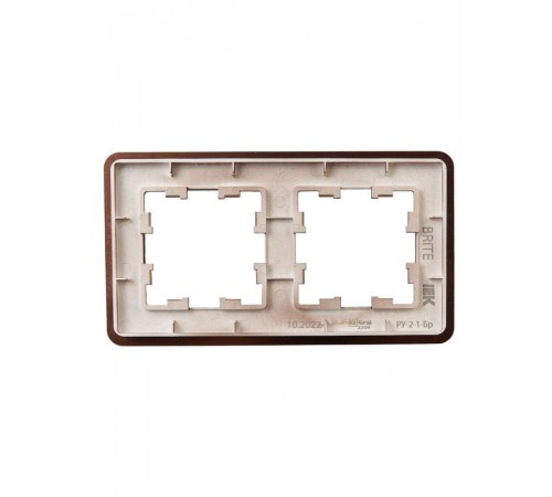 BRITE Рамка 2-ая РУ-2-1-Бр металл коричневый RE AL  BR-M22-M-21-K30  IEK