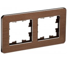 BRITE Рамка 2-ая РУ-2-1-Бр металл коричневый RE AL  BR-M22-M-21-K30  IEK