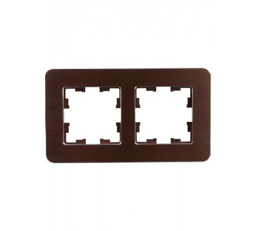 BRITE Рамка 2-ая РУ-2-1-Бр металл коричневый RE AL  BR-M22-M-21-K30  IEK
