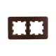 BRITE Рамка 2-ая РУ-2-1-Бр металл коричневый RE AL  BR-M22-M-21-K30  IEK