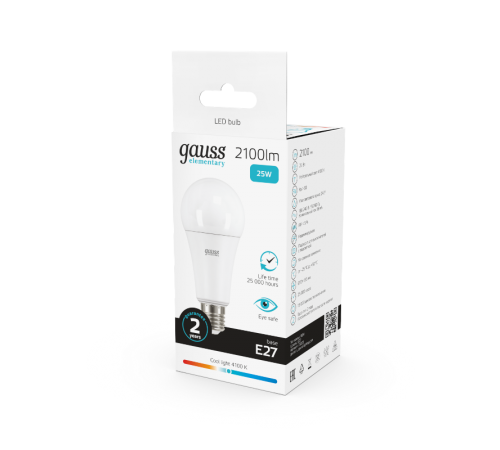 Лампа светодиодная LED 25Вт E27 220В 4100К А67 Elementary  73225  Gauss